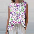 thumbnail image 1 of Juslio Womens Tank Crew Neck Print Tank Top, Casual Breathable Summer Tank Tops, 1 of 5