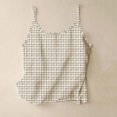 thumbnail image 1 of Juslio Womens Tank Tops Plaid Summer Linen Tank Tops Crew,Neck Loose Breathable Tank Top, 1 of 5