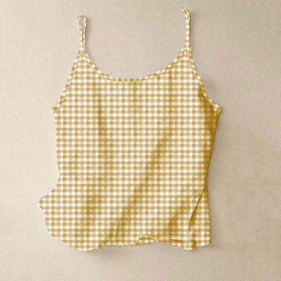 Juslio Womens Tank Tops Plaid Summer Linen Tank Tops Crew,Neck Loose Breathable Tank Top