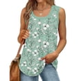 thumbnail image 1 of Juslio Womens Tank Tops Plus Size Summer Crew Neck Tank Tops Solid, Color Loose Breathable Tank Top, 1 of 7