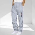 thumbnail image 1 of Juslio Zipper Mens Pants Relaxed Fit Drawstring Elastic Waist with Pockets Straight Leg Sweatpants XL, 1 of 6