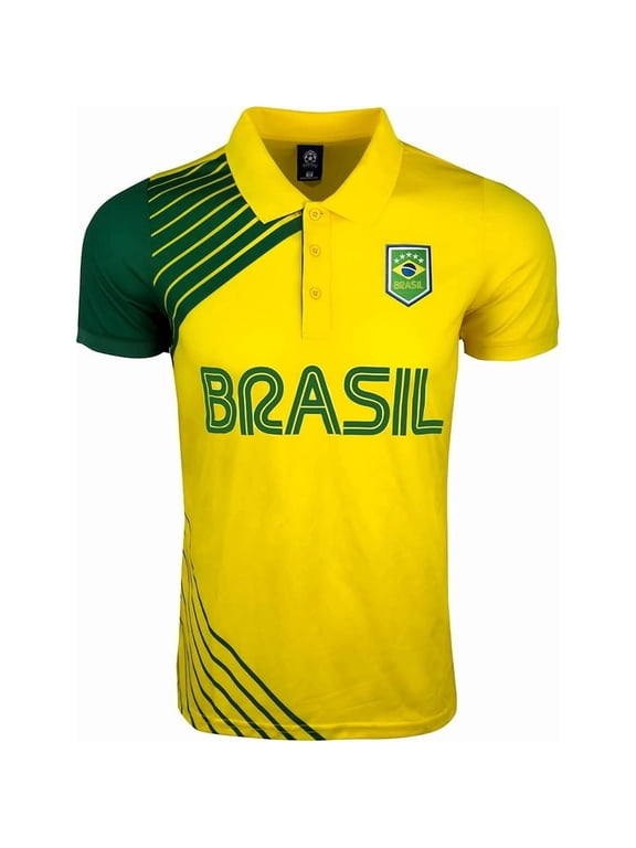 Just 4 Kicks Brazil Soccer Jersey, Polyester, Yellow, YS-XXL