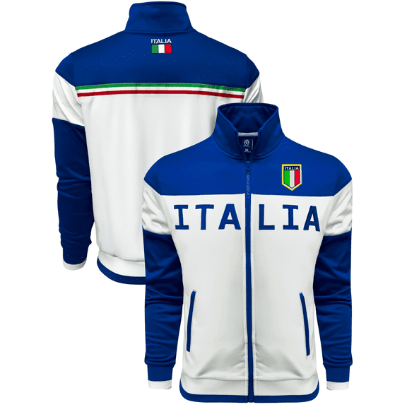 Just 4 Kicks Boys & Men's Italy Flag Soccer Track Jacket, Polyester, YS-XXL