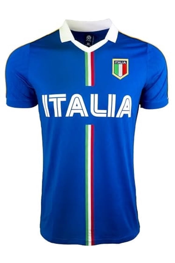 Just 4 Kicks Italy Soccer Jersey Polyester Blue YS-XXL
