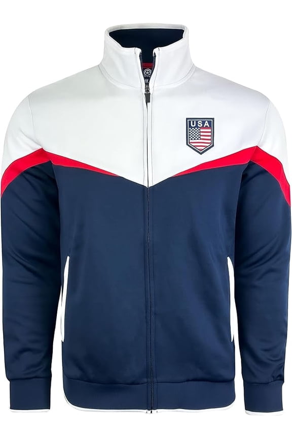 Just 4 Kicks USA Flag Track Jacket, Jacket Men's XL