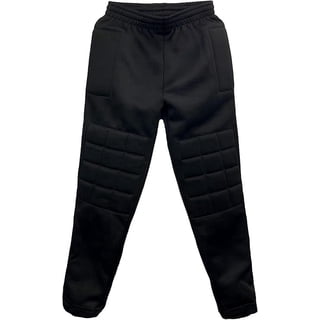 J4K Inc Black Padded Goalkeeper Pants, Foam Hip & Knee Protection, Polyester (Youth Medium)