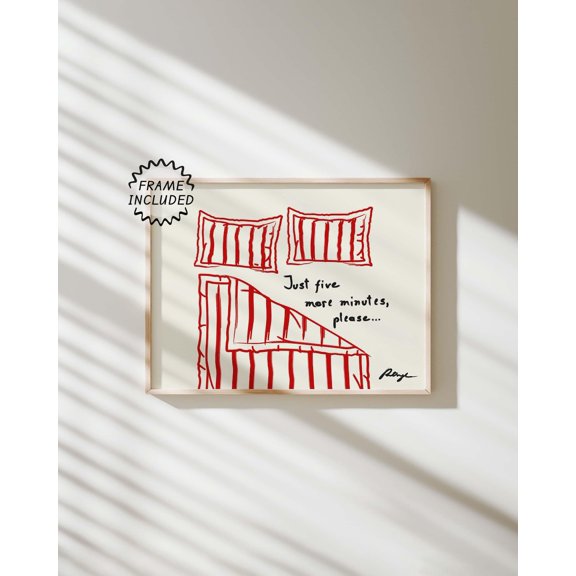 Just 5 More Minutes Print Horizontal Poster