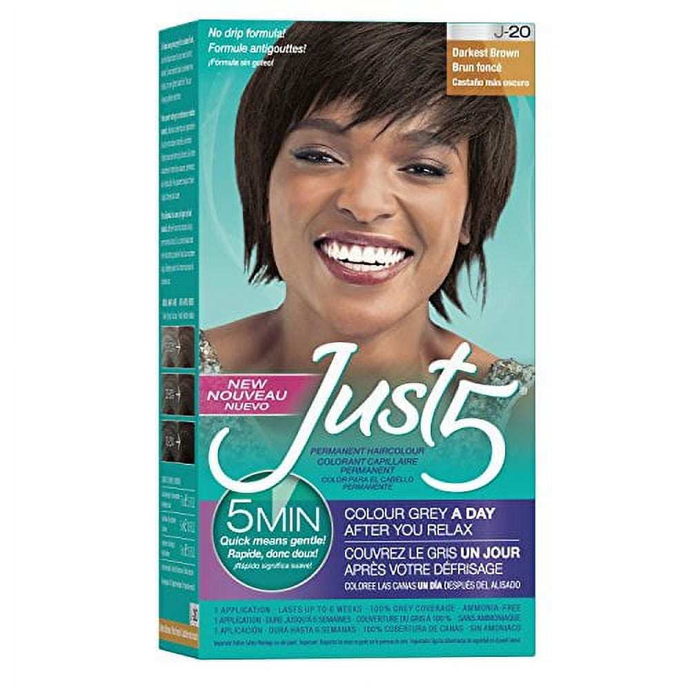 Just 5 Women's 5 Minute Permanent Hair Color with Conditioner, Grey