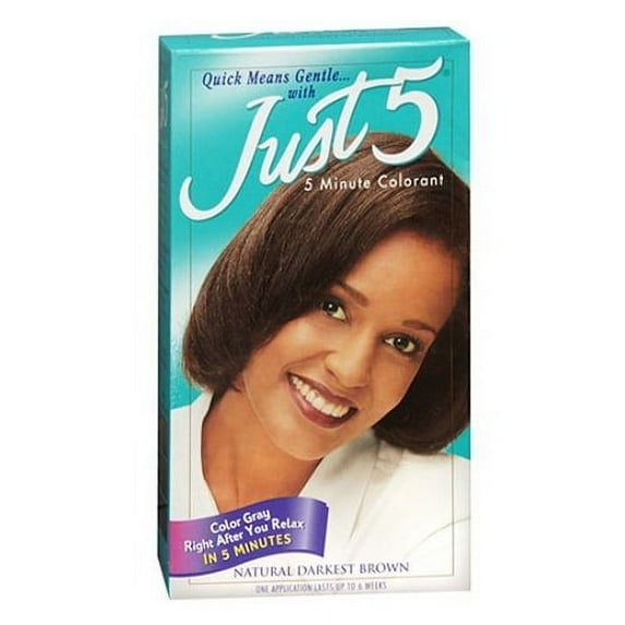 Just 5 Womens 5 Minute Permanent Hair Color, Black Noir, J-30, 1 Ea