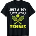 thumbnail image 1 of Just A Boy Tennis Racquets Tennis Player Lover T-Shirt, 1 of 4