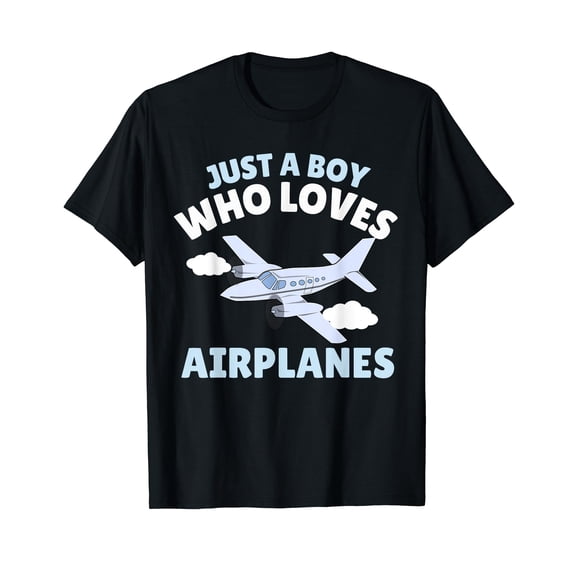 Just A Boy Who Loves Airplanes T-Shirt
