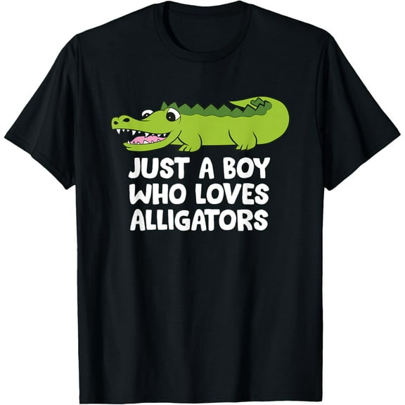 Just A Boy Who Loves Alligators Crocodile T-Shirt