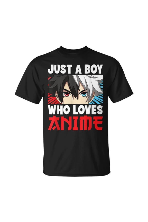 Just A Boy Who Loves Anime Japanese Anime Boy Manga TShirt