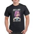 thumbnail image 1 of Just A Boy Who Loves Anime T-Shirt Men -Smartprints Designs, Male Medium, 1 of 4