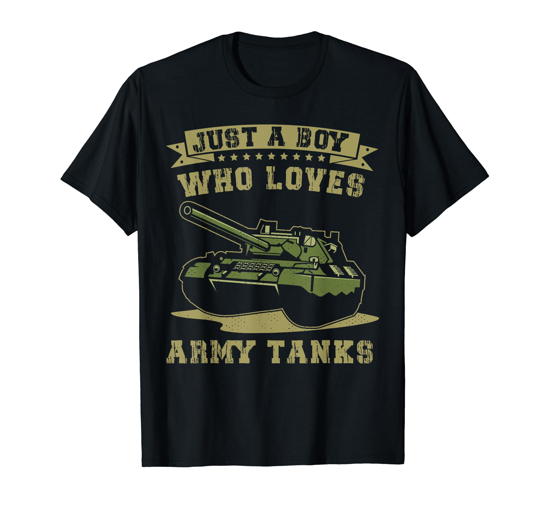 Just A Boy Who Loves Army Tanks Military WW2 Tanks TShirt