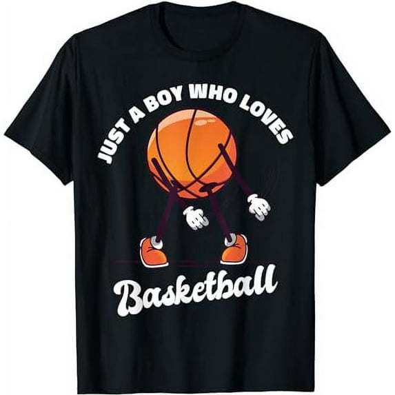 Just A Boy Who Loves Basketball - Basketball Boys Player T-Shirt