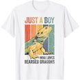 thumbnail image 1 of Just A Boy Who Loves Bearded Dragon Shirt Men Boys T-Shirt, 1 of 5