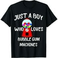 thumbnail image 1 of Just A Boy Who Loves Bubble Gum Machines Gumball T-Shirt T-Shirt men and women can wear,black,white,creative gift, 1 of 4