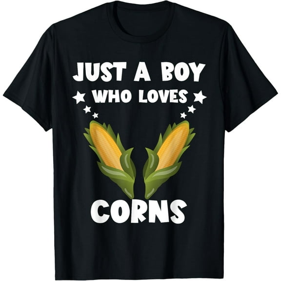 Just A Boy Who Loves Corns Maize Crop Corn Lover Corn T-Shirt100%cotton