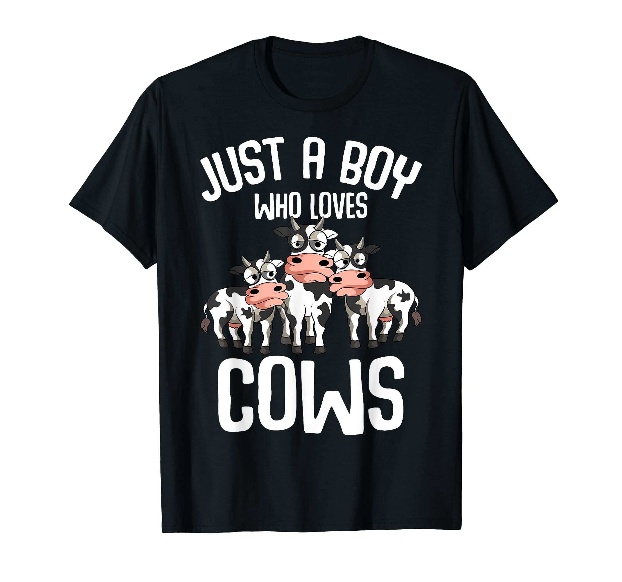 Just A Boy Who Loves Cows Farmers Cow Kids Toddler Boys T-Shirt