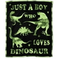 thumbnail image 1 of Just A Boy Who Loves Dinosaur Throw Blanket 80"X60" Soft Flannel Blankets for Bed Couch Plush Cozy Blanket for Adults Kids Micro Fleece Throws, 1 of 6