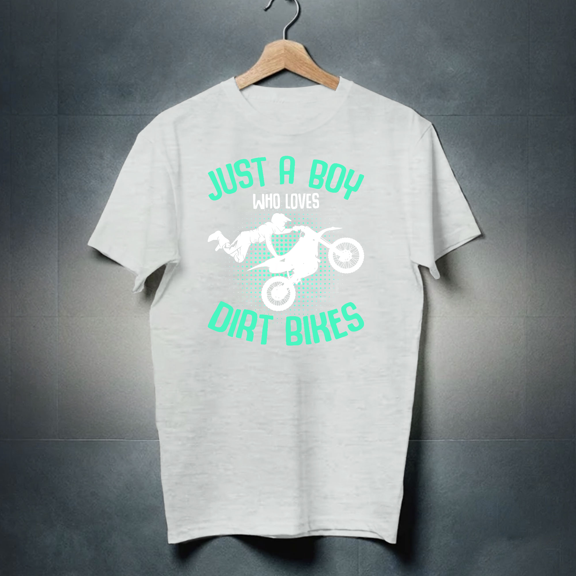 Just A Boy Who Loves Dirt Bikes Motocross Enduro Dirt Biking T-shirt Size S-5XL
