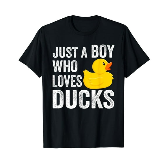 Just A Boy Who Loves Ducks Funny Duck Lover Birthday Gifts T-Shirt