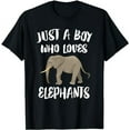 thumbnail image 1 of Just A Boy Who Loves Elephants T-Shirt Elephant Lover Gift, 1 of 5
