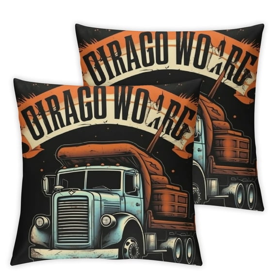 Just A Boy Who Loves Garbage Trucks Square Throw Pillows Covers Bed Couch Double-Sided Printing Throw Pillow Cases Home Decor Sofa Bedroom