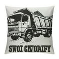 thumbnail image 1 of Just A Boy Who Loves Garbage Trucks Throw Pillow, Multicolor, 1 of 5