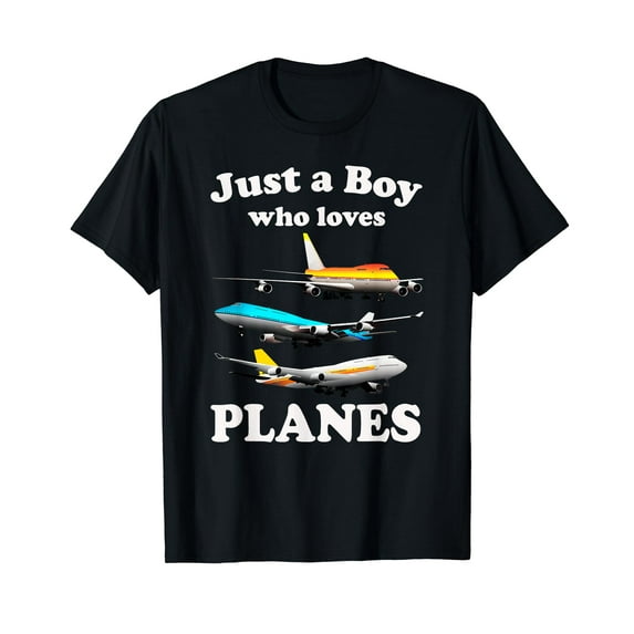 Just A Boy Who Loves Planes T-Shirt & Toddler Airplane Lover T-Shirt