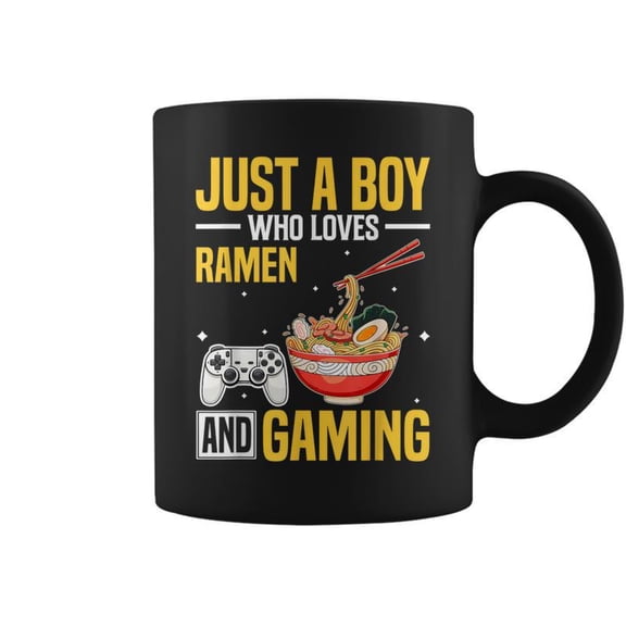 Just A Boy Who Loves Ramen And Gaming Japan Anime Video Game Coffee Mugs