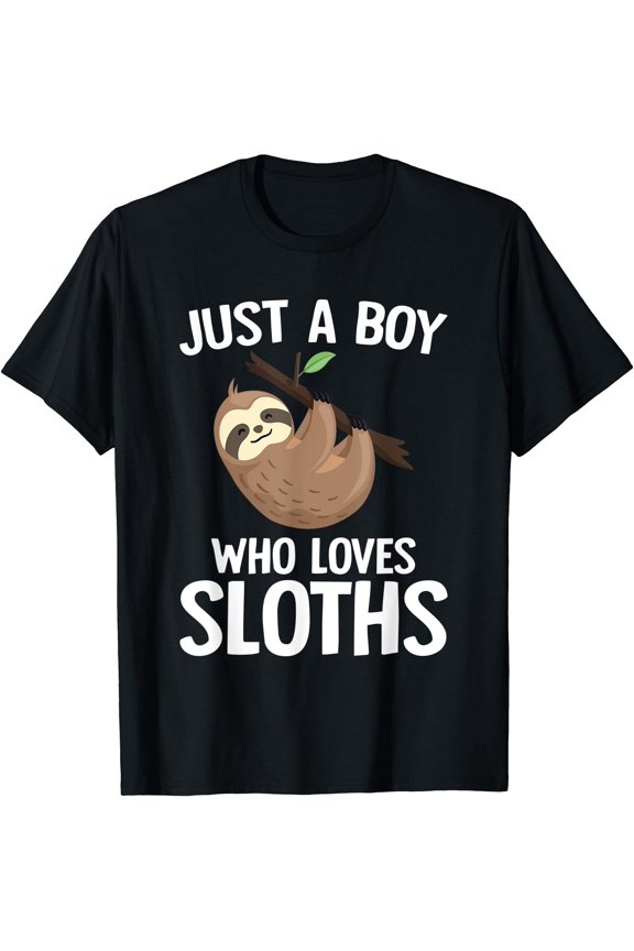 Just A Boy Who Loves Sloths Boys Toddler Sloth Lover T-Shirt, Unisex T-Shirt