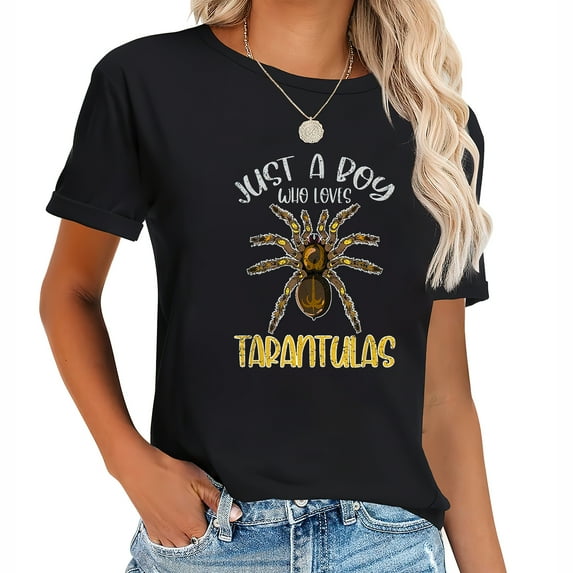 Just A Boy Who Loves Tarantulas Women Gift Arthropod Spider T-Shirt