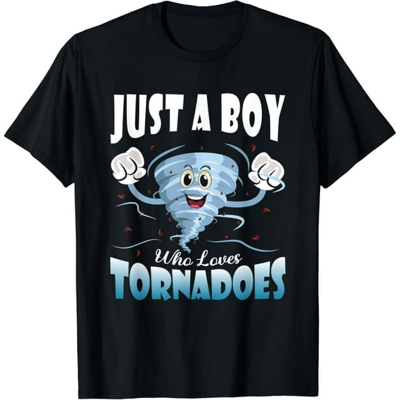 Just A Boy Who Loves Tornadoes Tornado Meteorologist Kids T-Shirt