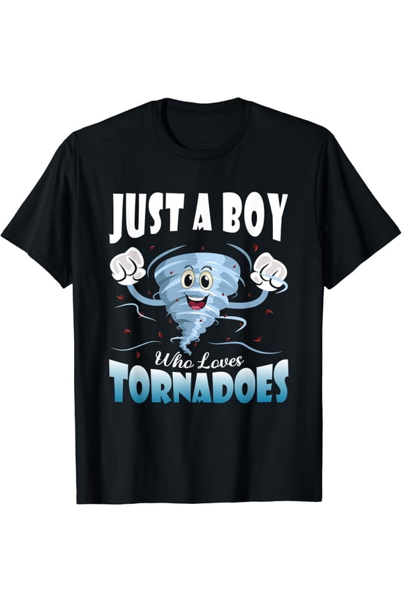 Just A Boy Who Loves Tornadoes Tornado Meteorologist Kids T-Shirt