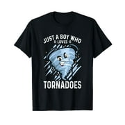 Just A Boy Who Loves Tornadoes Tornado Meteorologist Kids T-Shirt