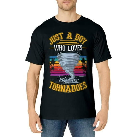 Just A Boy Who loves Tornadoes Tornado Boy T-Shirt