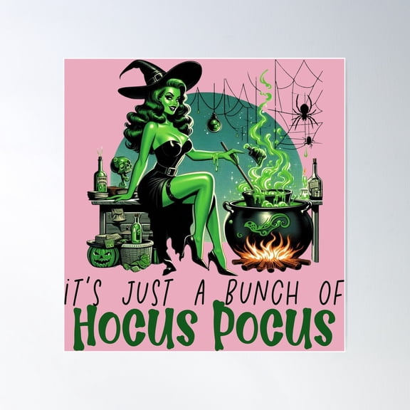 Just A Bunch Of Hocus Pocus Pin Up Poster Wall Art, Modern Wall Decor For Living Room Bedroom, 16x24 UNFRAMED
