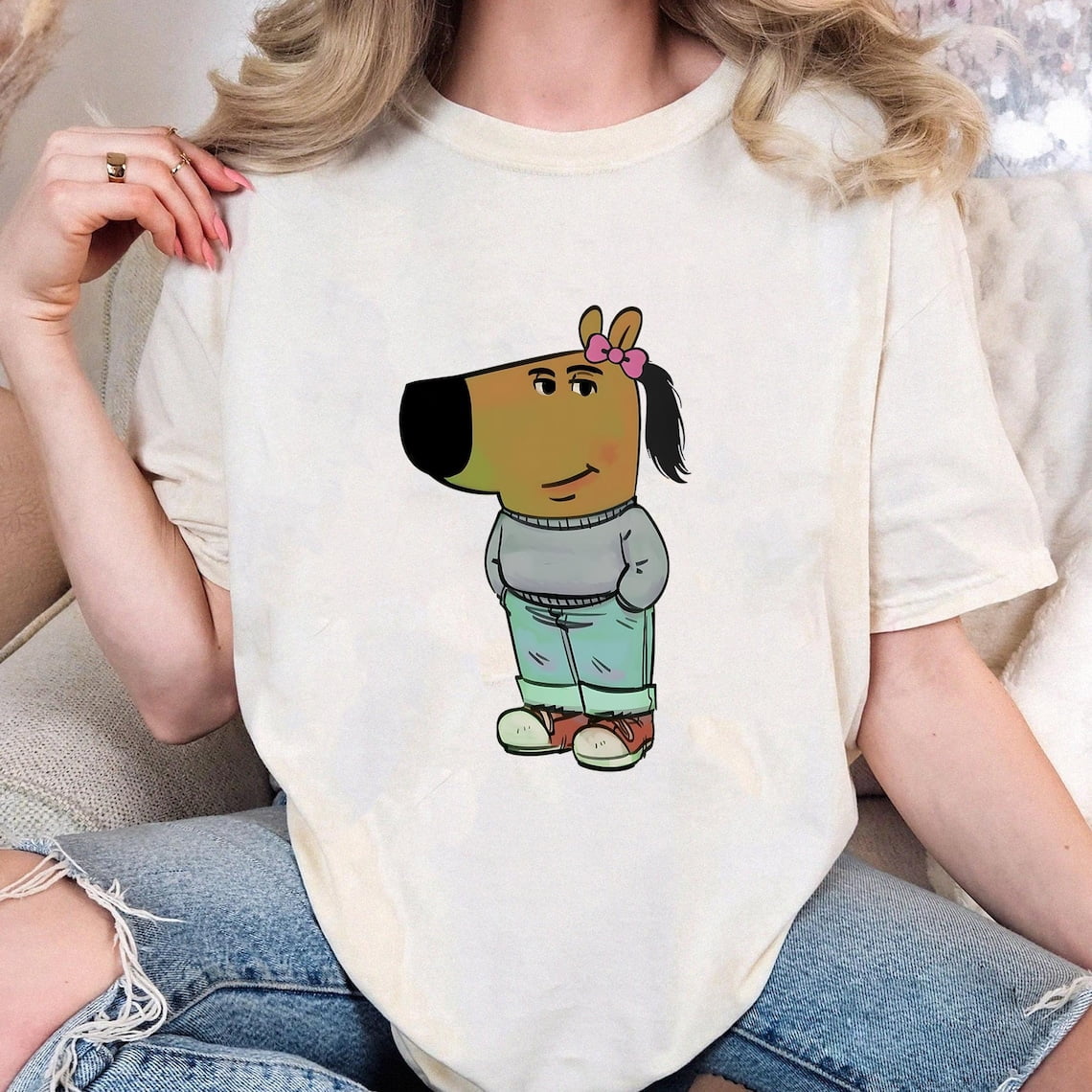Just A Chill Girl Funny Meme Shirt My New Character Chill Girl Dog just-a-chill-girl-funny-meme-shirt-my-new-character-chill-girl-dog