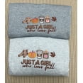 thumbnail image 1 of Just A Gir Who Loves Fall Embroidered Sweatshirt, 1 of 1