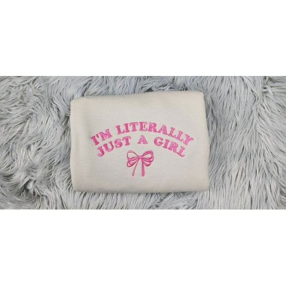 Just A Girl Embroidered Crewneck
