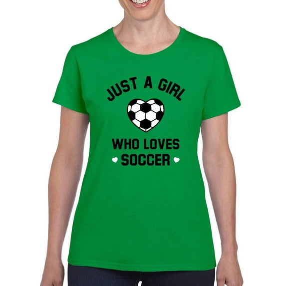 Just A Girl Whi Loves Soccer T-Shirt Women -Smartprints Designs, Female XX-Large