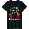 thumbnail image 1 of Just A Girl Who Is Listening Reggae Music Rastafari Roots T-Shirt, 1 of 4