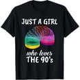 thumbnail image 1 of Just A Girl Who Loves 90s Fashion Outfit Costume Slinky 90s T-Shirt, 1 of 4