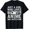 thumbnail image 1 of Just A Girl Who Loves Anime And Sketching Kawaii Anime T-Shirt, 1 of 3