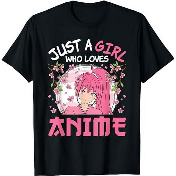 Just A Girl Who Loves Anime Cute Otaku Manga T-Shirt
