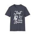 thumbnail image 1 of Just A Girl Who Loves Anime Sketching Quote Gift Cute Kawaii Sayings Illustration Men Women Unisex Softstyle T-Shirt, 1 of 4