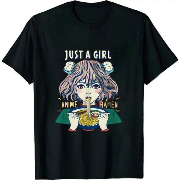 Just A Girl Who Loves Anime and Ramen Bowl Japanese Noodles T-Shirt