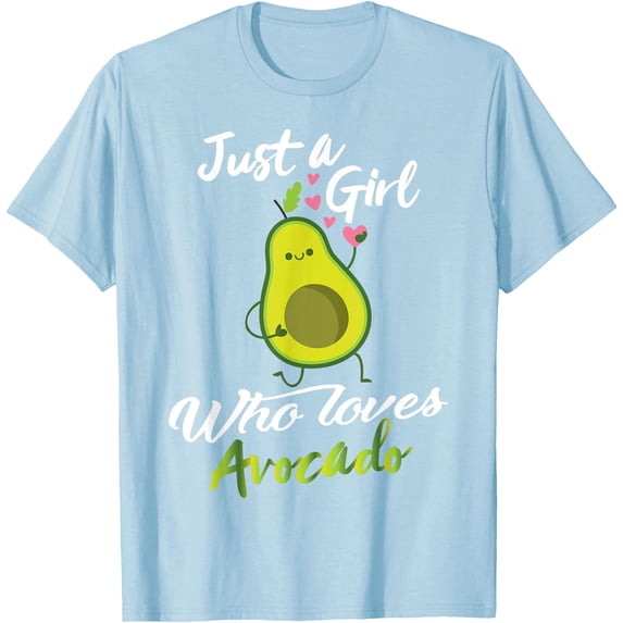 Just A Girl Who Loves Avocado Softstyle Unisex T-Shirt,Light Blue Color,Size 2XL